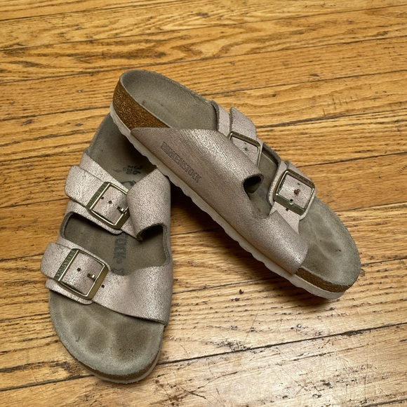 Birkenstock Arizona Leather Slide Sandals Sz Womens L5 - Picture 8 of 9